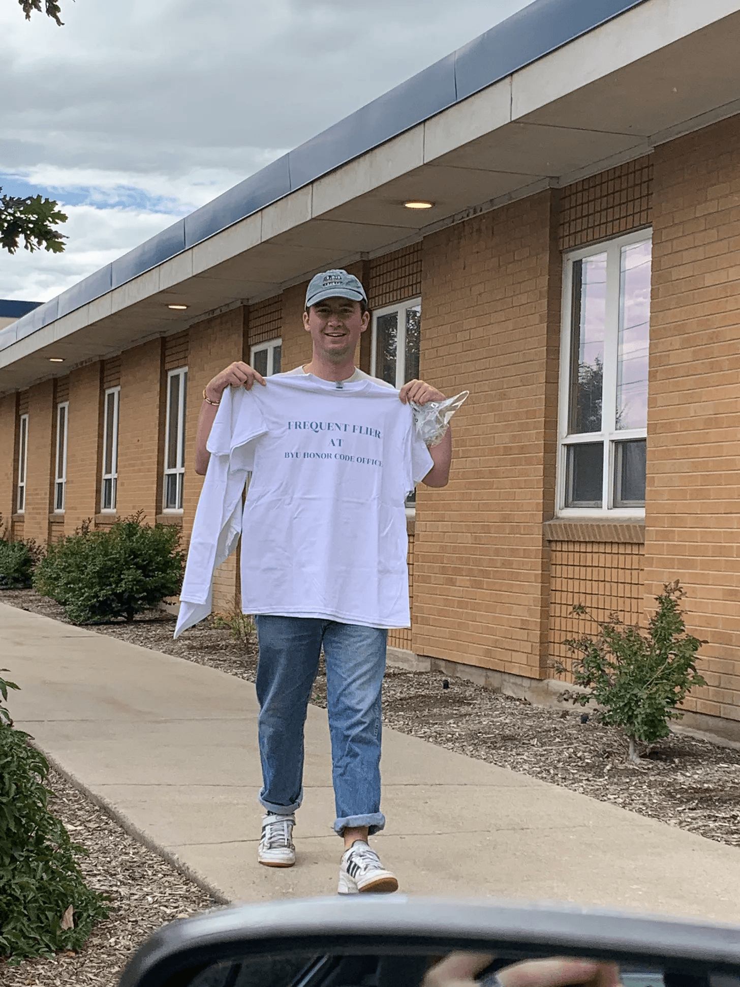 Spencer and his t-shirt.