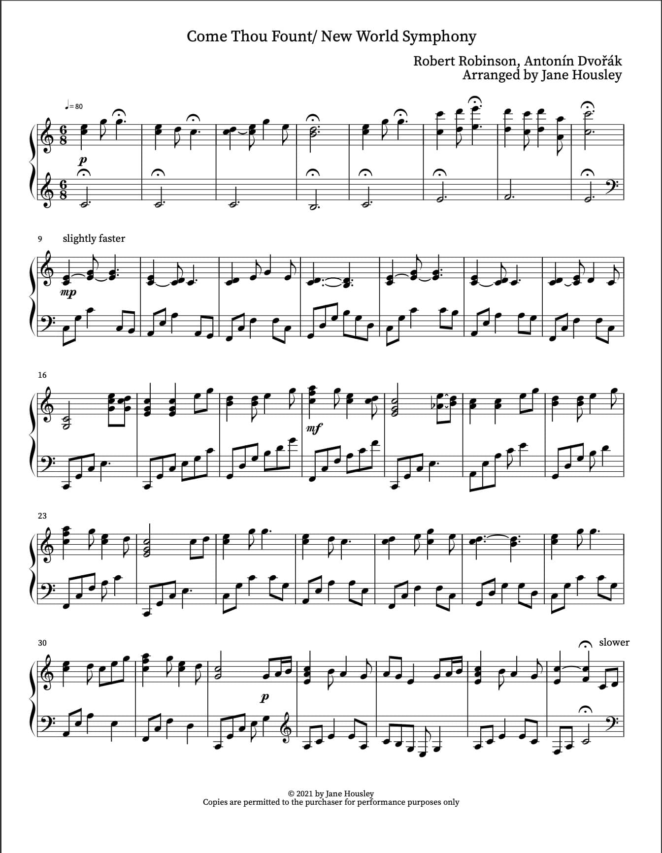 Come Thou Fount/New World Symphony